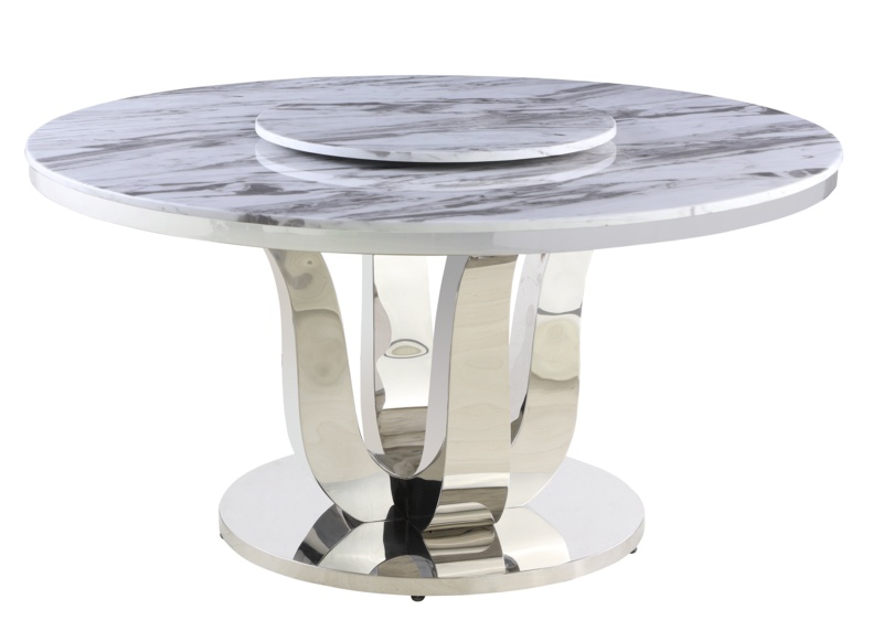 Rotating Dining Table with Lazy Susan