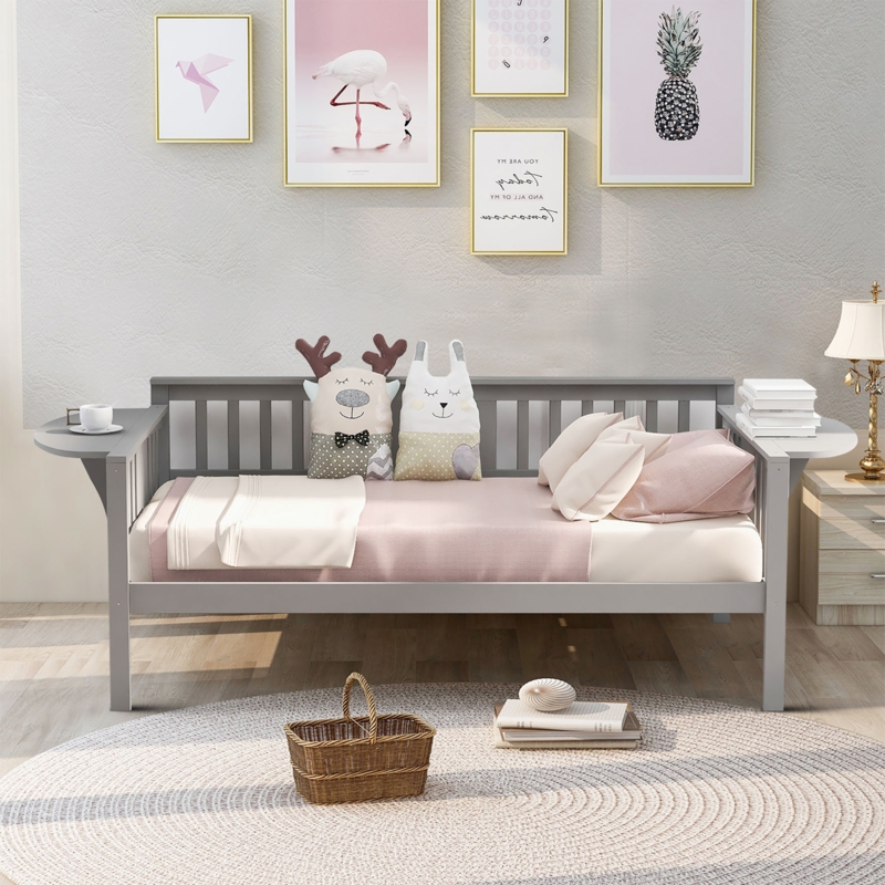 Simple, Elegant Bed with Side Tables and Trundle