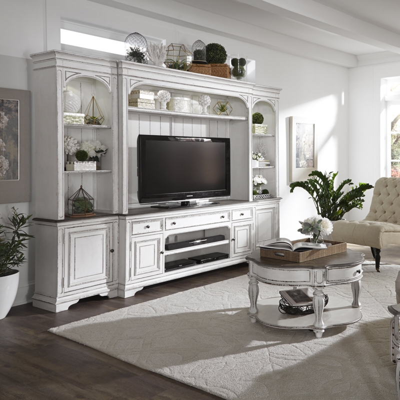 Spacious Solid Wood Entertainment Center