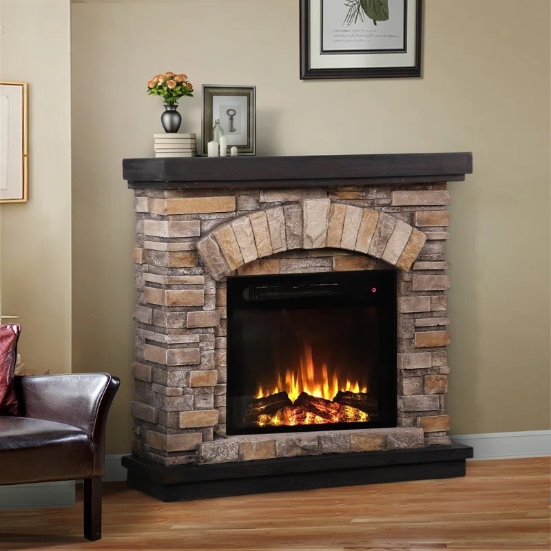 Branden Electric Fireplace With Surround