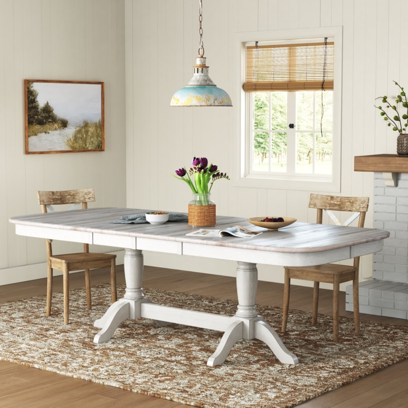 Expandable Solid Hardwood Dining Table