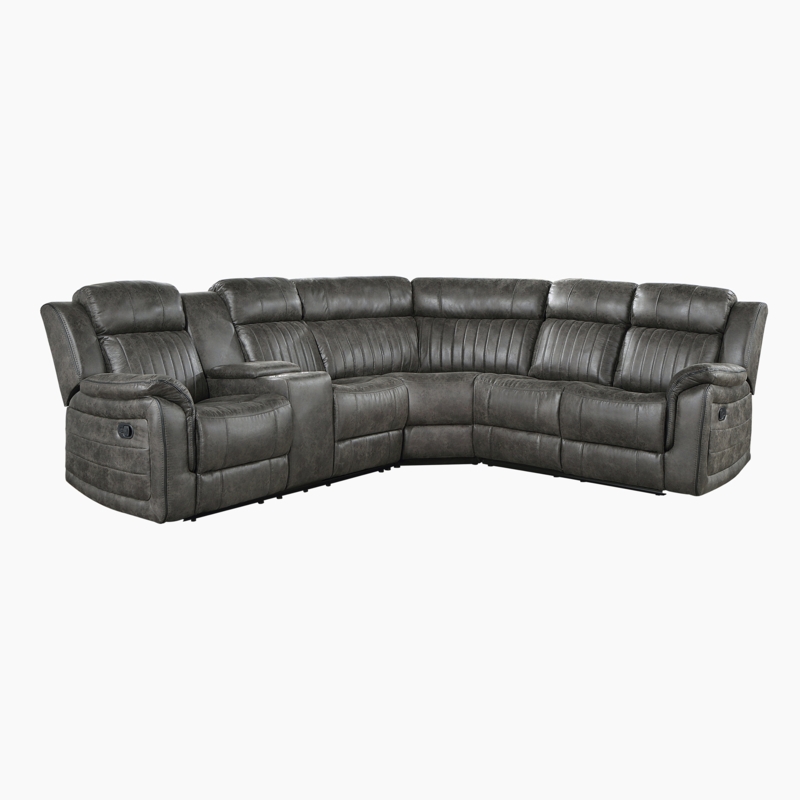 Modern Reclining Sectional Sofa with Storage
