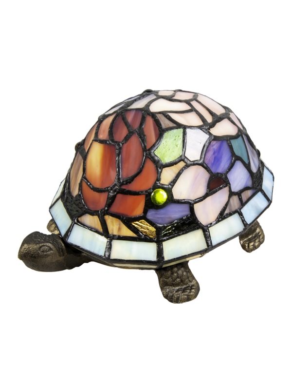 Tiffany Turtle Floral Accent Lamp