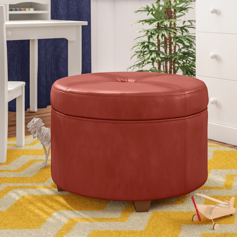 Breyonce Vegan Leather Storage Ottoman