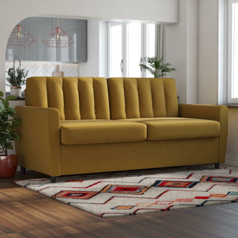Stylish Sleeper Sofa with Memory Foam Mattress