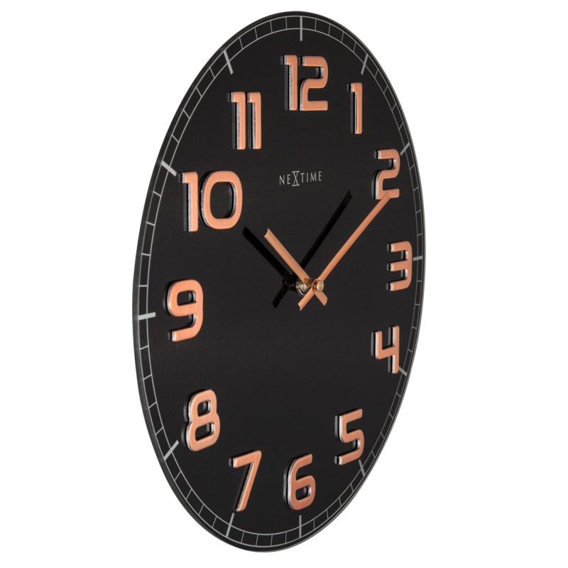 Elegant Glass Wall Clock with Metal Numbers
