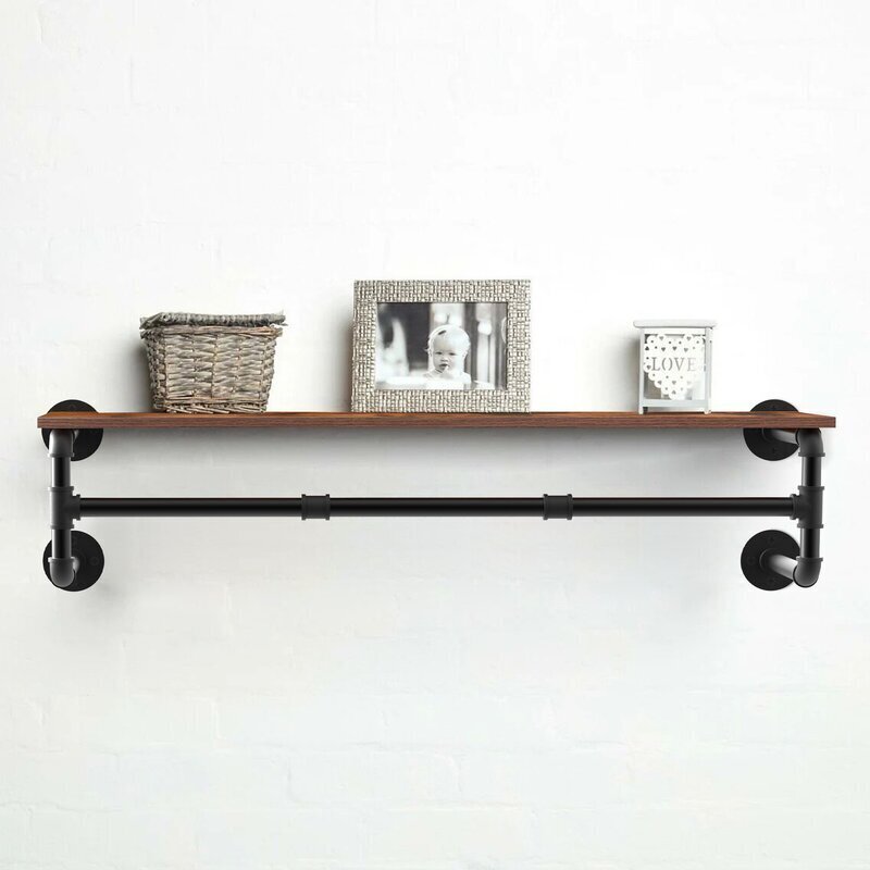 Brown and Black Wall Hanger Stand