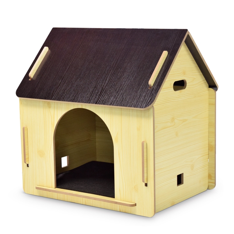 Stylish MDF Dog House with Removable Mat