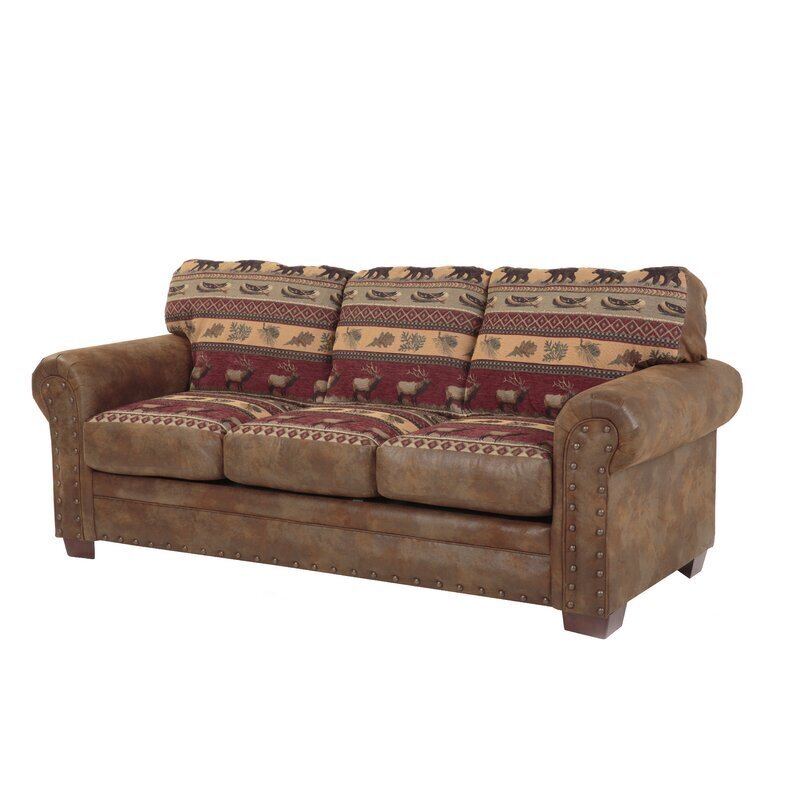 Brown Santa Fe Style Patterned Couch 