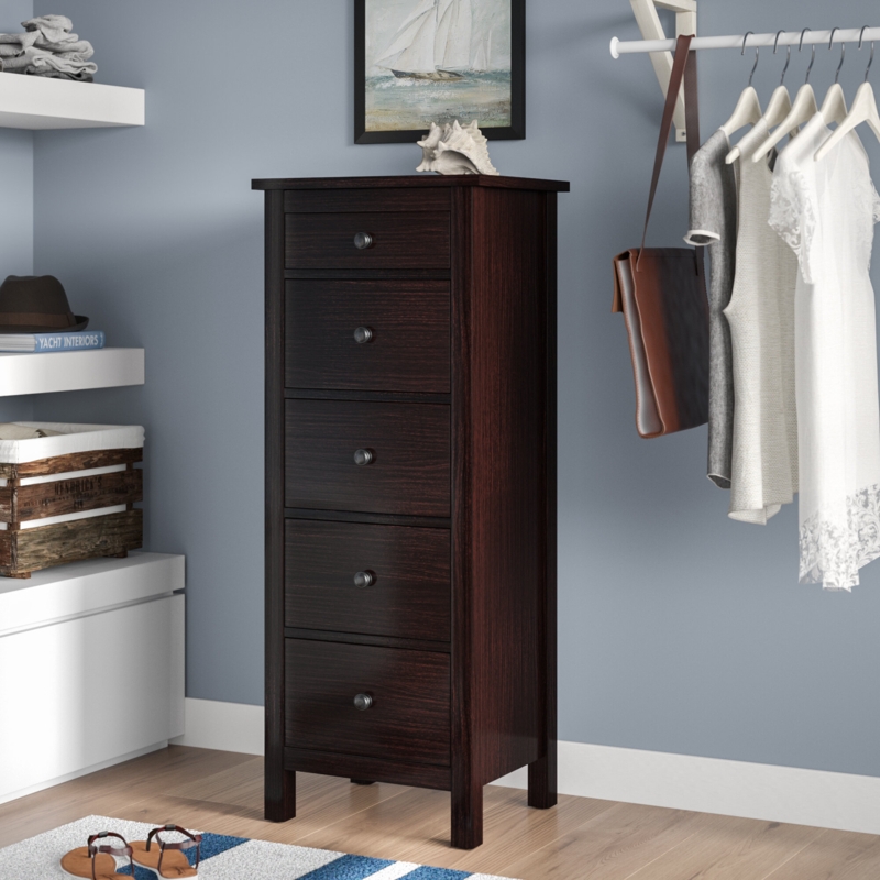 5-Drawer Lingerie Chest with Crown Molding