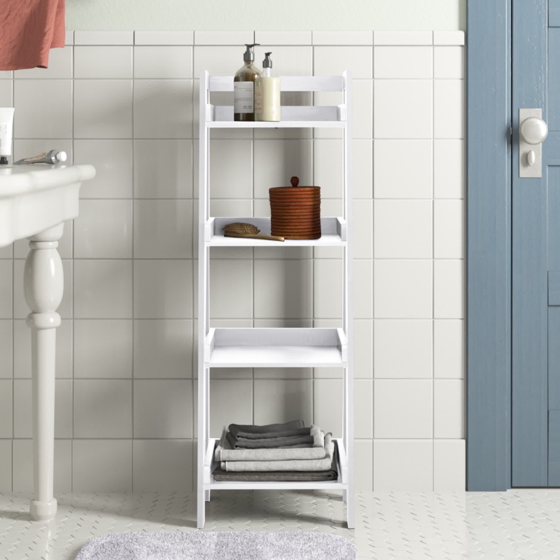 Freestanding bathroom shelf discount