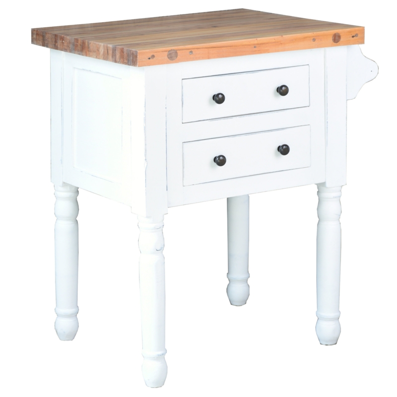 Small Kitchen Island with Butcher Block Top