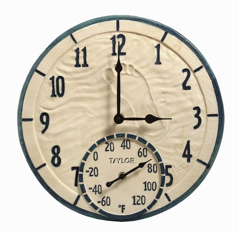 By the Sea Clock and Thermometer