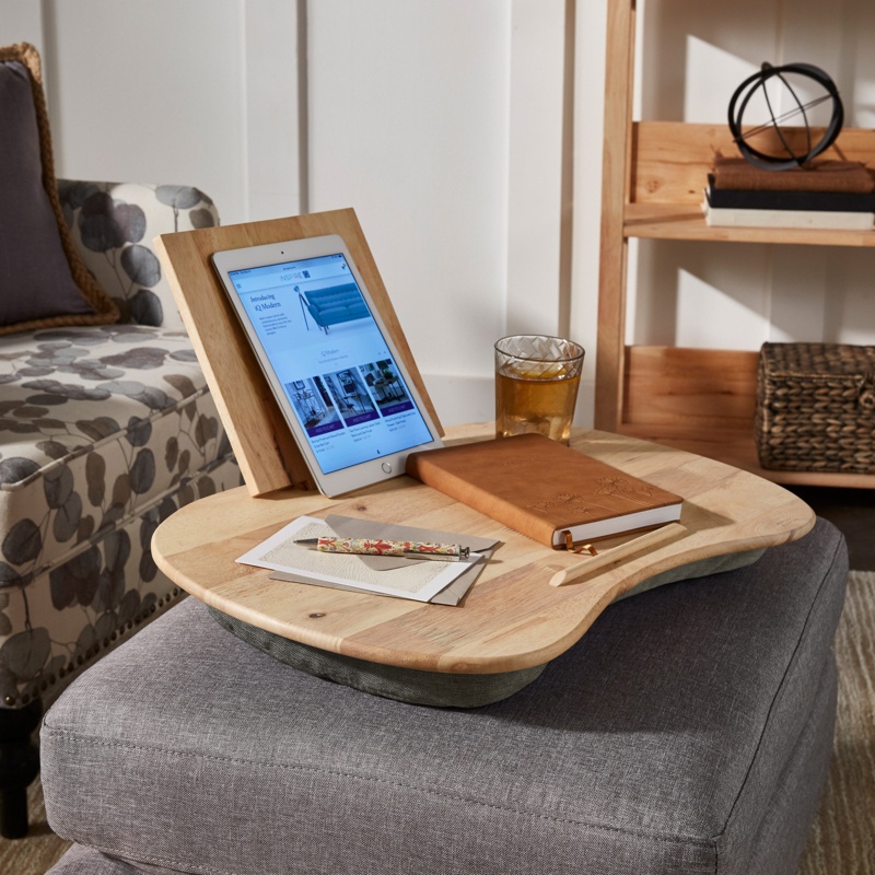 Caeden 22" Wide Lap Desk With Stand Panel Laptop Tray