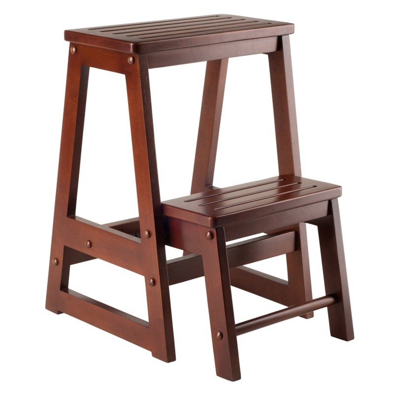 Calimesa 2-Step Wood Step Stool with 200 lb. Load Capacity