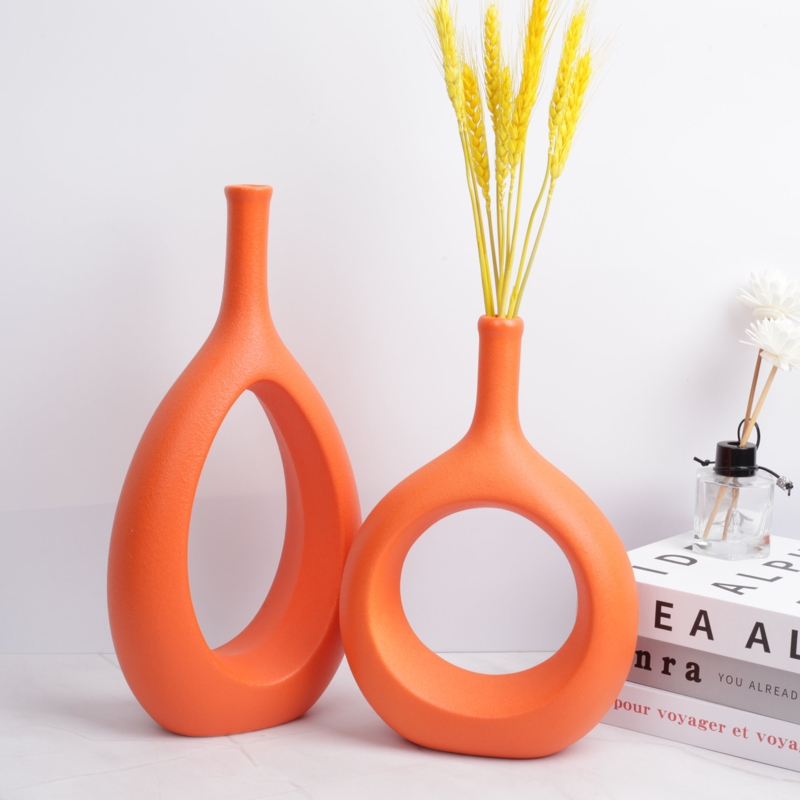 Modern Oval Ceramic Vase