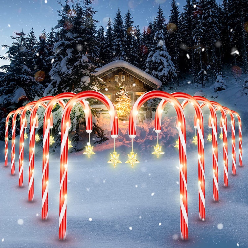 Solar Candy Cane Lights 12 Pack