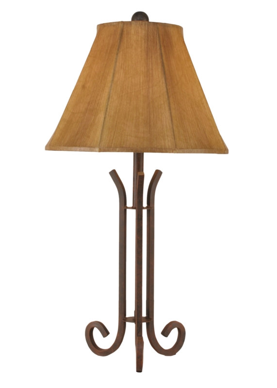 Wrought Iron Table Lamp with Shade