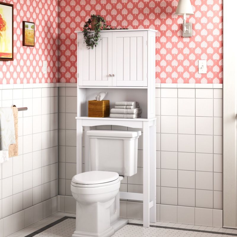 Over-The-Toilet Cabinet with Shelves and Doors