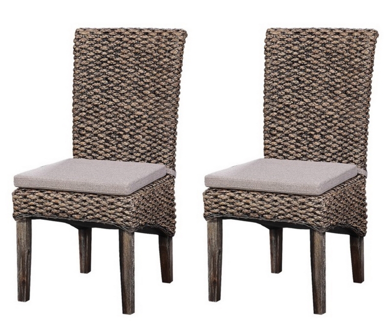 Woven Seagrass Chair with Acacia Legs