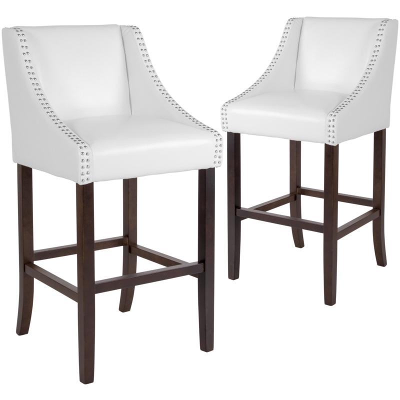Classically Sophisticated Upholstered Bar Height Stool