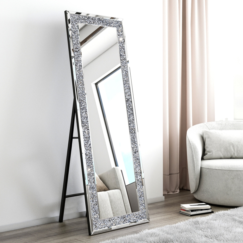 Glass Full Length Mirror with Stand