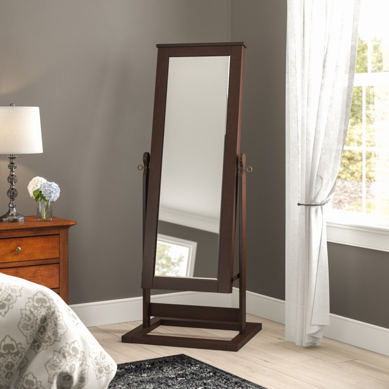 Walnut Armoire with Mirrored Front