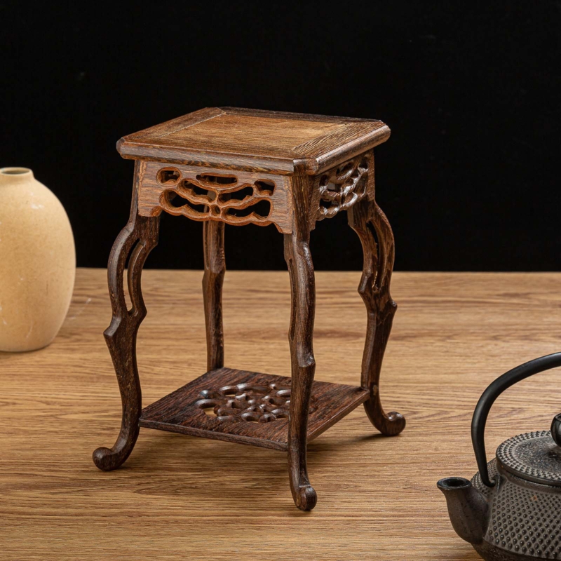 Rosewood Oriental Plant Stand