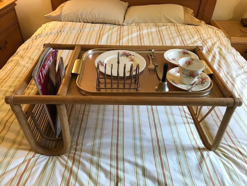 Charming Vintage Breakfast Tray With Legs