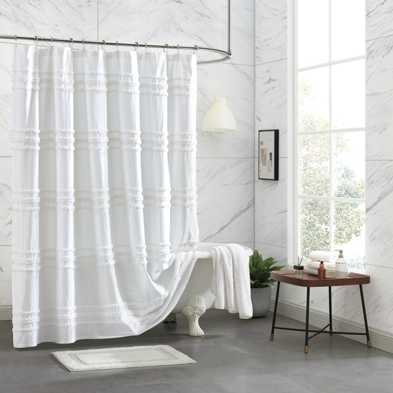 Chenille Stripe Shower Curtain