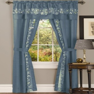 Brown And Blue Shower Curtain - Foter