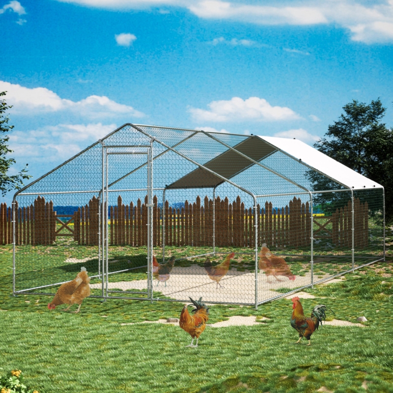 Durable Steel Chicken Coop with Easy Cleaning