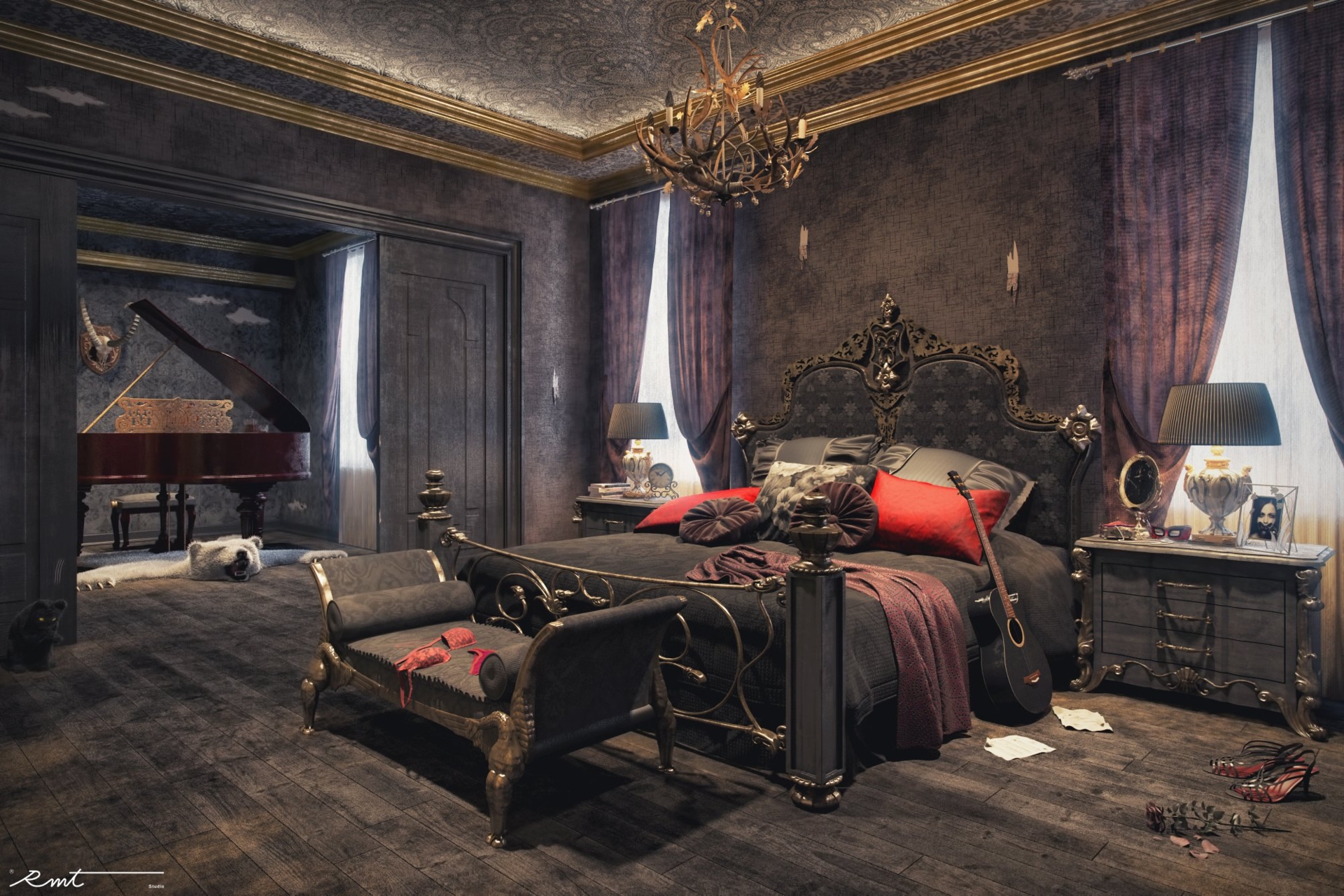 goth bedroom decor