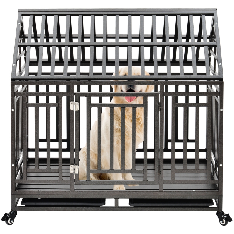 Ultra-Durable Pet Crate with Removable Metal Pan