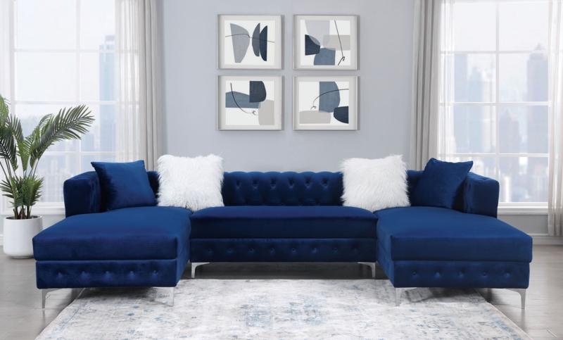 Navy Blue Sectional Sofa - Ideas on Foter