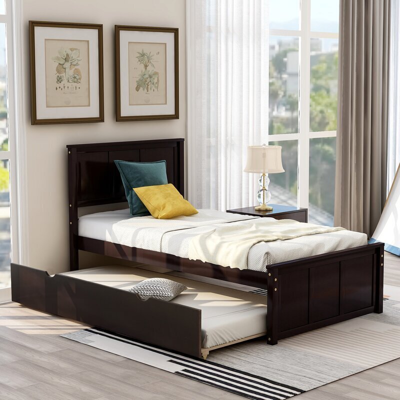 Classic Platform Bed With Trundle