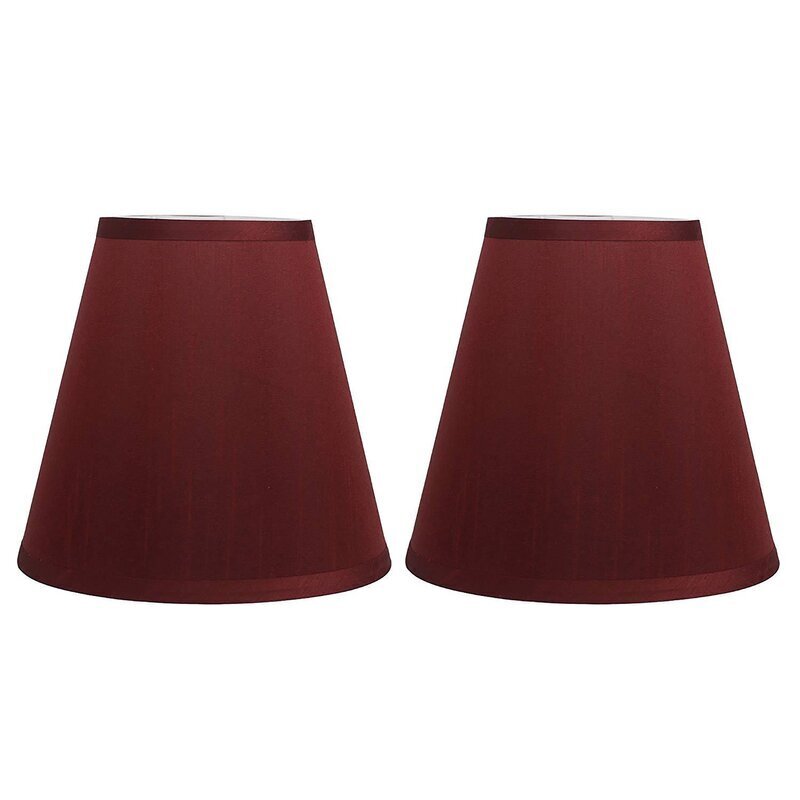 Classic Set Of Two Burgundy Lamp Shades