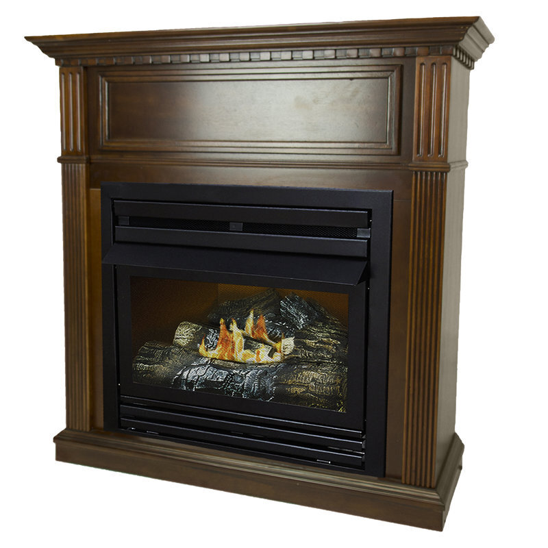 Classic Style Corner Gas Fireplace Ventless