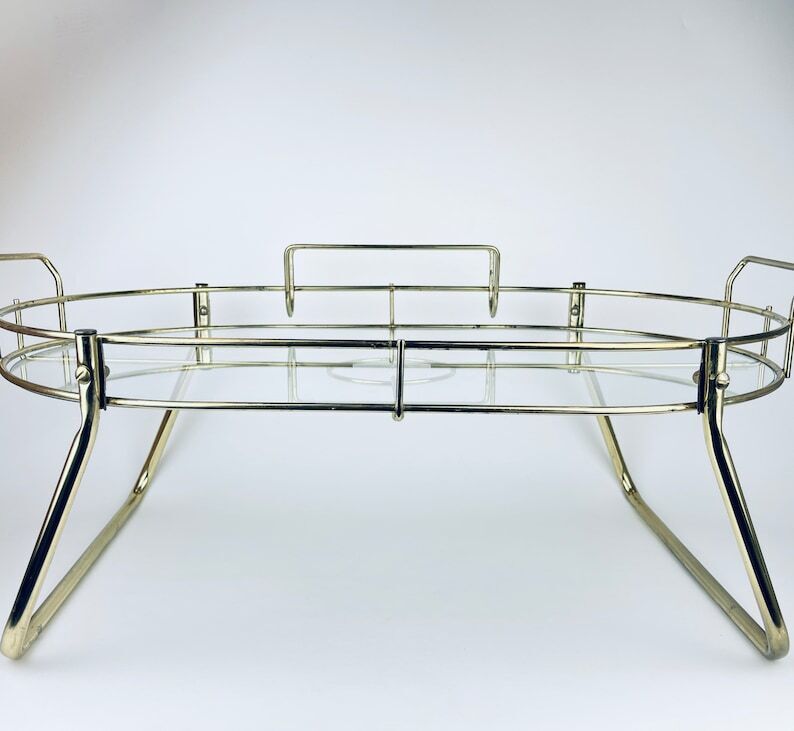 Clear Vintage Breakfast Tray With Legs