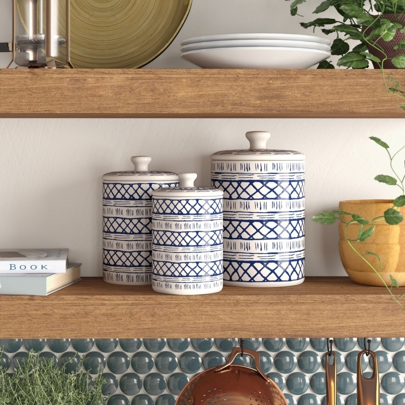 Clemon 3 Piece Kitchen Canister Set