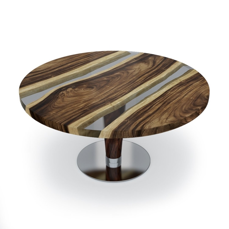 Marble Top Coffee Table with Gold Cone Base