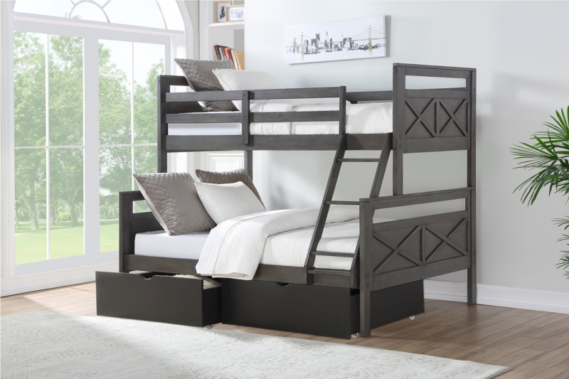 Bunk Bed with Customizable Storage