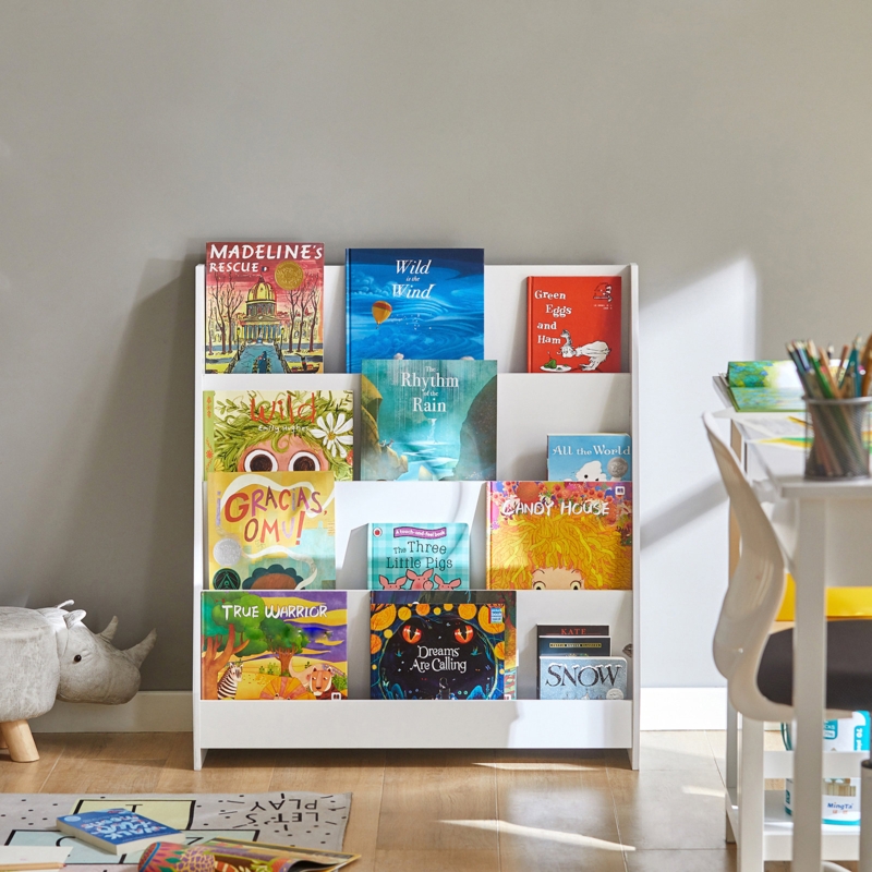 Children's Bookcase with 4 Tiered Shelf
