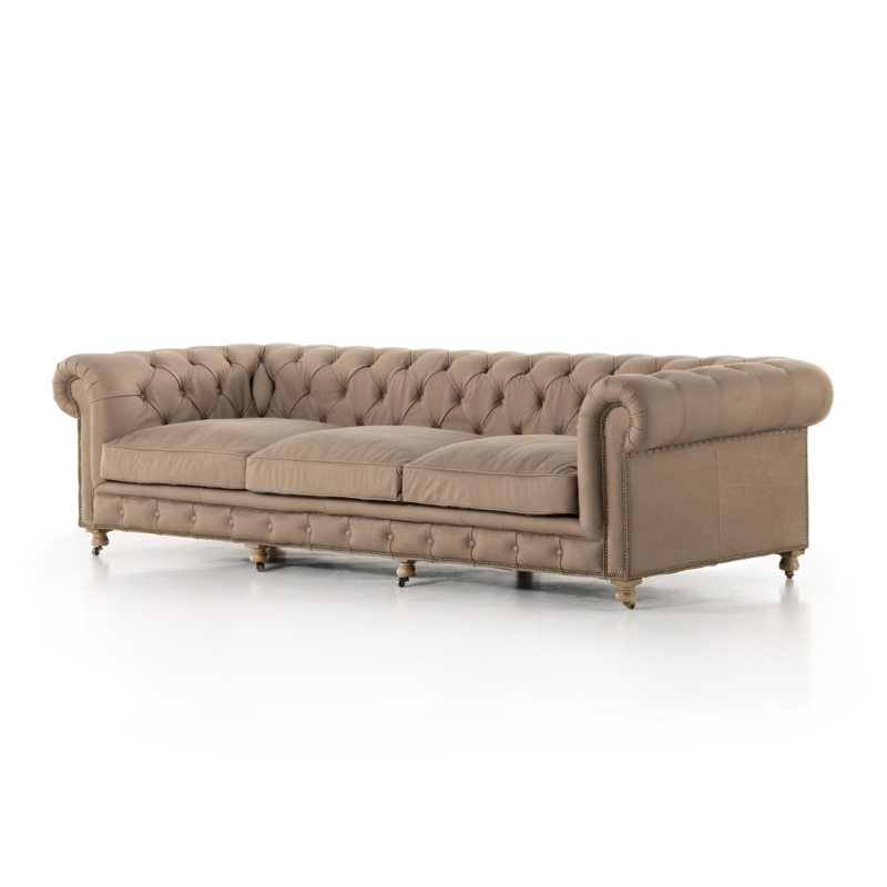 Grand Chesterfield Leather Sofa