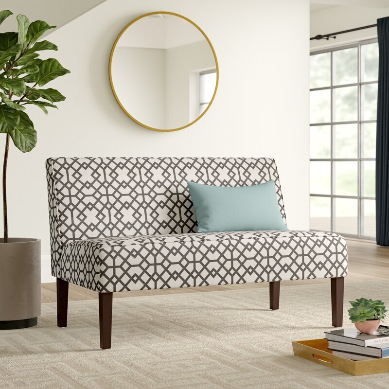 Contemporary Patterned Sofa Loveseat