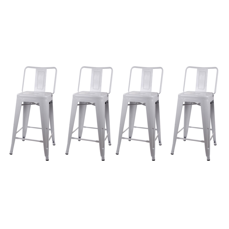 Middle-Back Metal Stool with Carrying Handle