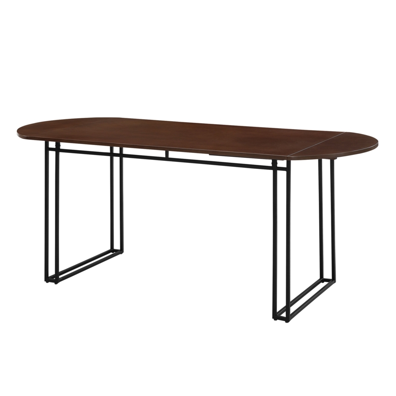 Modern Drop-Leaf Oval Dining Table