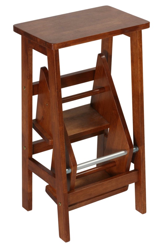 Oak Stepping Stool with Multi-Use