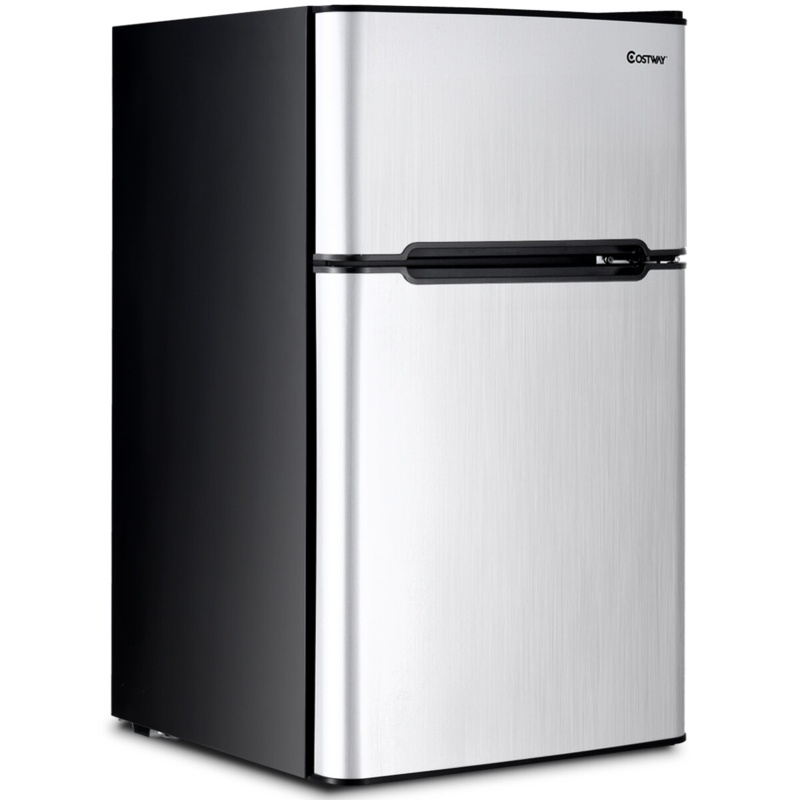 Costway 3.2 Cubic Feet cu. ft. Freestanding Mini Fridge with Freezer