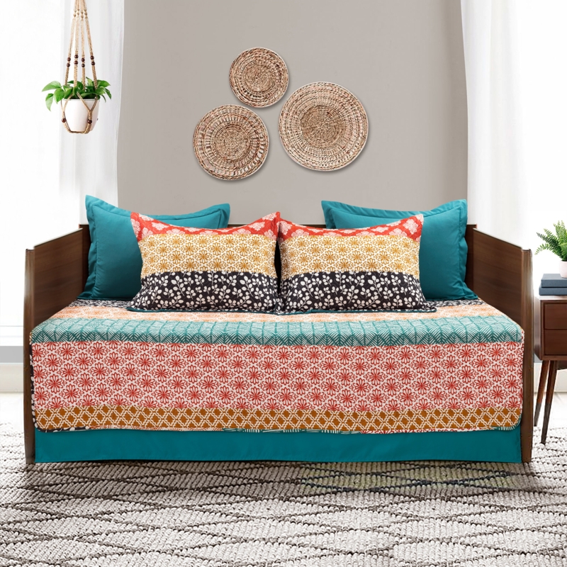 Bohemian Daybed Cover Set with Eclectic Patterns